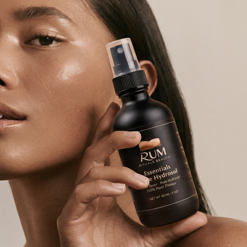 Essential Rose Hydrosol facial mist alternate product view by RUM Rituals Beauty