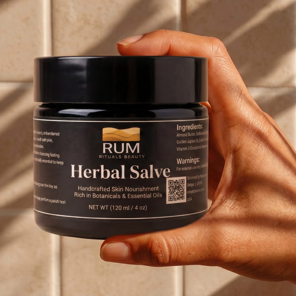 Soothing Herbal Salve multi-purpose balm alternate product view by RUM Rituals Beauty