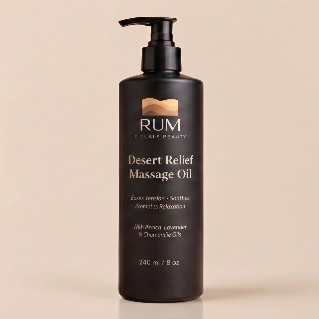 Muscle Relief botanical massage oil product image by RUM Rituals Beauty