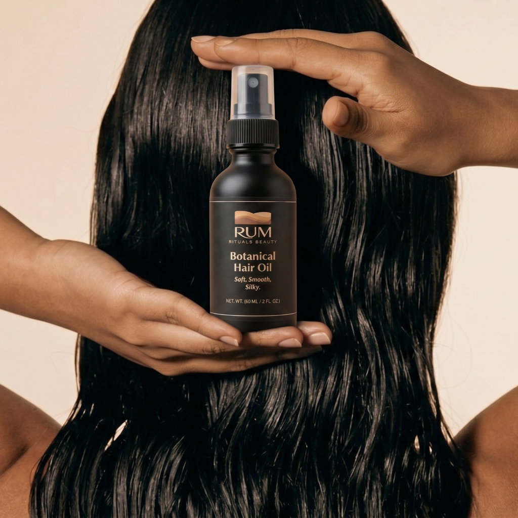Restorative leave-in hair oil alternate product view by RUM Rituals Beauty