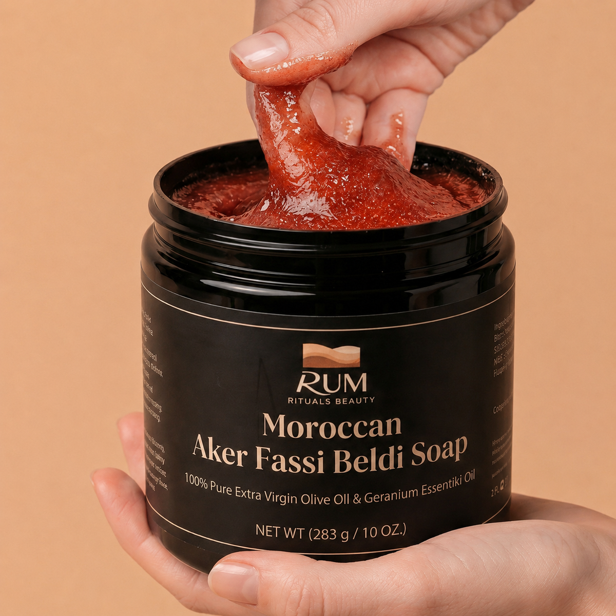Moroccan Aker Fassi Beldi body soap alternate product view by RUM Rituals Beauty